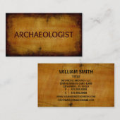 考古学者アンティークブラシ付き名刺 名刺 (正面/裏面)