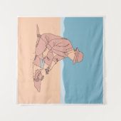 考古学者シンプルの一行美術継続 タペストリー (正面(横))