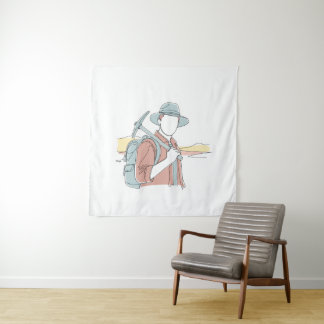 考古学者シンプルの一行美術継続 タペストリー