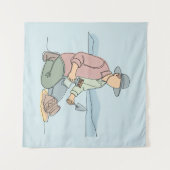 考古学者シンプルの一行美術継続 タペストリー (正面(横))