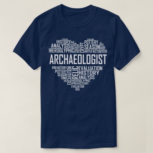 考古学者ハート Tシャツ (デザイン正面)