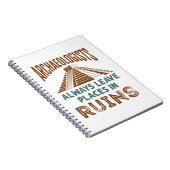 考古学者離れが常に遺跡の場所 ノートブック (右側)