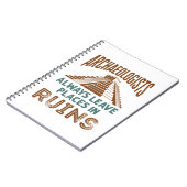 考古学者離れが常に遺跡の場所 ノートブック (左側)