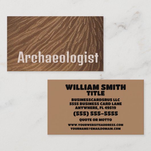 考古学者 名刺 (正面/裏面)