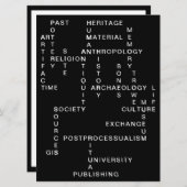 考古学・人類学クロスワードパズル (正面/裏面)