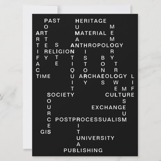 考古学・人類学クロスワードパズル (正面)