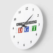 考古学I掘る ラージ壁時計 (傾斜)