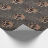 考古学II – 石の効果の背景スカル ラッピングペーパー (角)