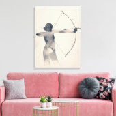 考古水色シルエット キャンバスプリント (インサイチュ (リビング))