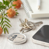 考古水色シルエット キーホルダー (側面)