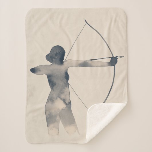 考古水色シルエット シェルパブランケット (正面)