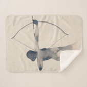 考古水色シルエット シェルパブランケット (正面(横))