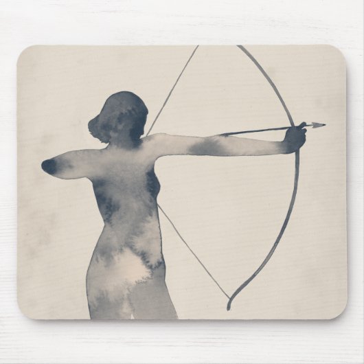 考古水色シルエット マウスパッド (正面)