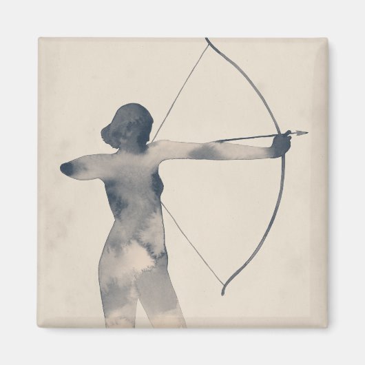 考古水色シルエット マグネット (正面)