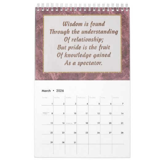 考感動的え カレンダー (3月 2026)