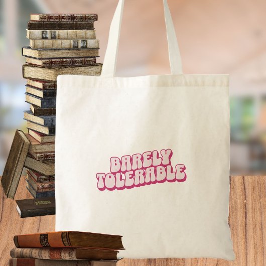 「耐えきれない」ピンクのジェーン・オースティンインスパイア本 トートバッグ