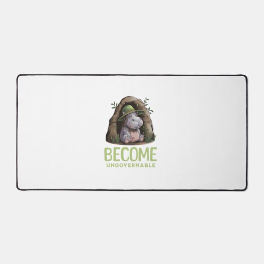 耐えられない長袖Tシャツになる デスクマット (正面)