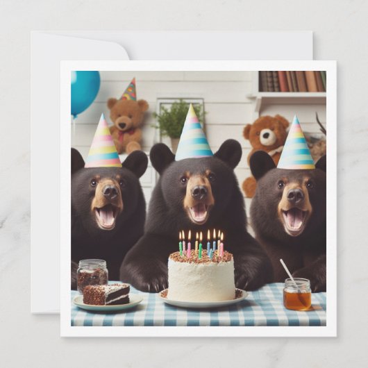 耐え忍べ信じる!誕生日を祝う 招待状 (正面)