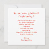 耐え忍べ信じる!赤いパンダの誕生日 招待状 (裏面)