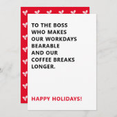 耐え難い営業日とコーヒーブレークおもしろい諺 シーズンカード (正面/裏面)