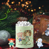 耐え難い甘いテディベアと女の子 マグカップ