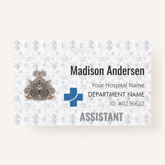 耐フェードPVCバッジ – 従業員。イベント.水平 バッジ (正面)