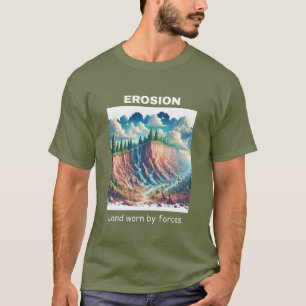耐久アース:浸食ティー Tシャツ