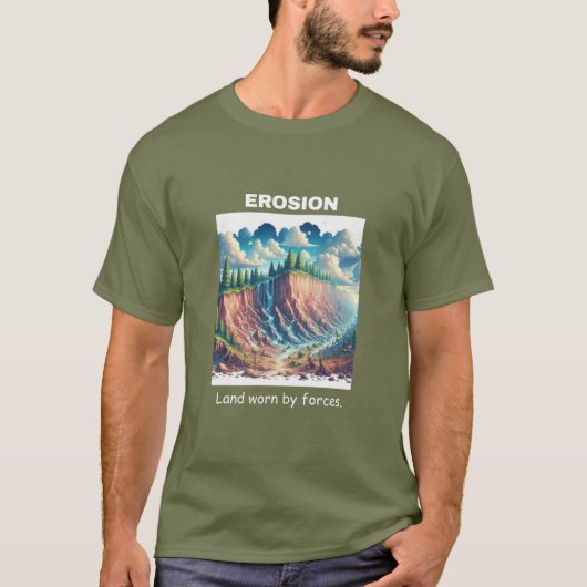 耐久アース：浸食ティー Tシャツ (正面)