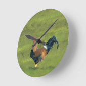 耐久性がある目覚し時計-オンドリの農場のデザイン ラウンド壁時計 (傾斜)