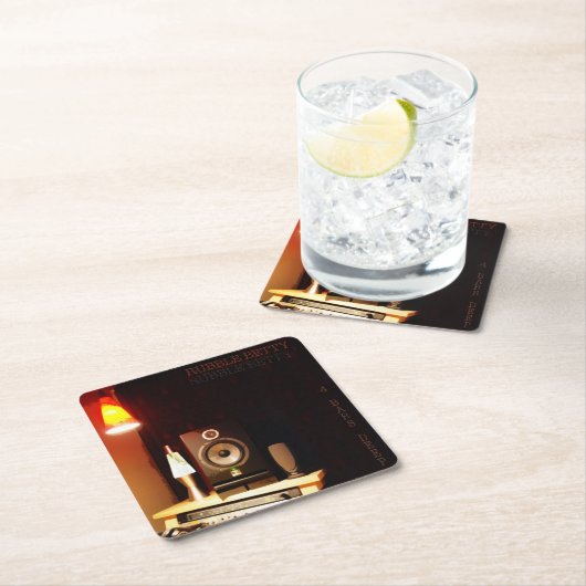 耐久性と吸収性の紙コースター スクエアペーパーコースター (インサイチュ)