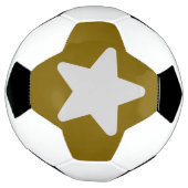 耐久性のあるジャングルグリーン+ホワイトスター サッカーボール (回転)