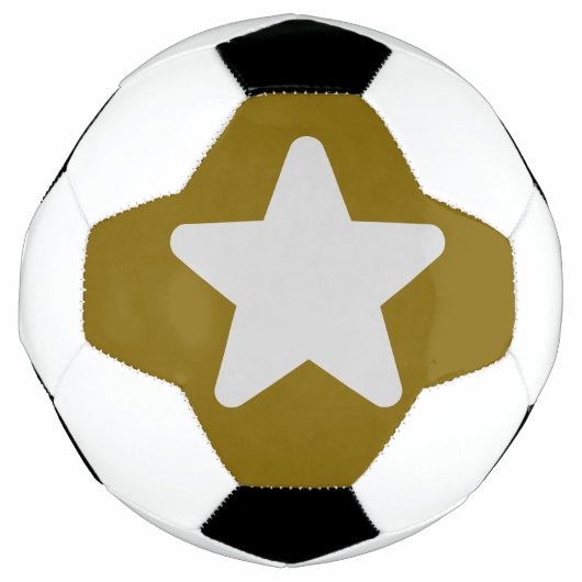 耐久性のあるジャングルグリーン+ホワイトスター サッカーボール (正面)
