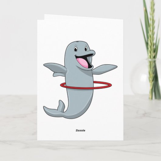 耐久性トレーニング中のイルカとフィットネスタイヤ カード (裏面)