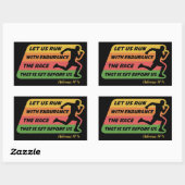 耐久走力でレースセットのシール 長方形シール (シート)