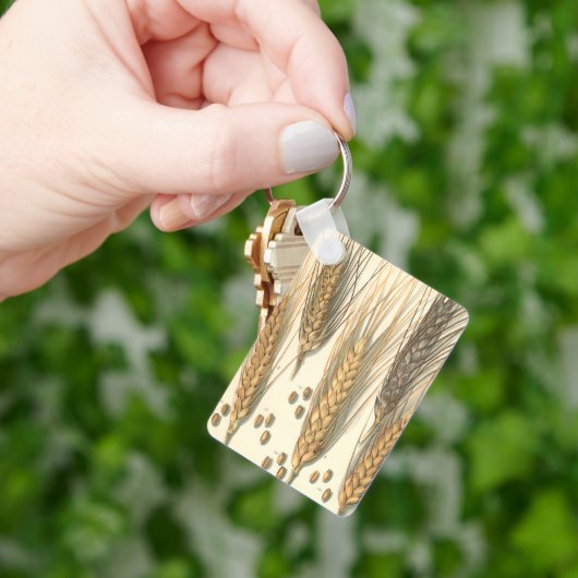 耐乾性小麦工場、ヴィンテージ農業 キーホルダー (手)