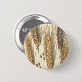 耐乾性小麦工場、ヴィンテージ農業 缶バッジ (正面&裏面)