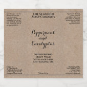 耐水カーリーフォントクラフト化粧品ボトルラベル スパークリングワインラベル (シングルラベル)