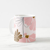 耐水性の花：植物性のTouchを持つマグカップ コーヒーマグカップ (正面左)