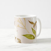 耐水性の花：永遠のフローラチャーム コーヒーマグカップ (正面右)