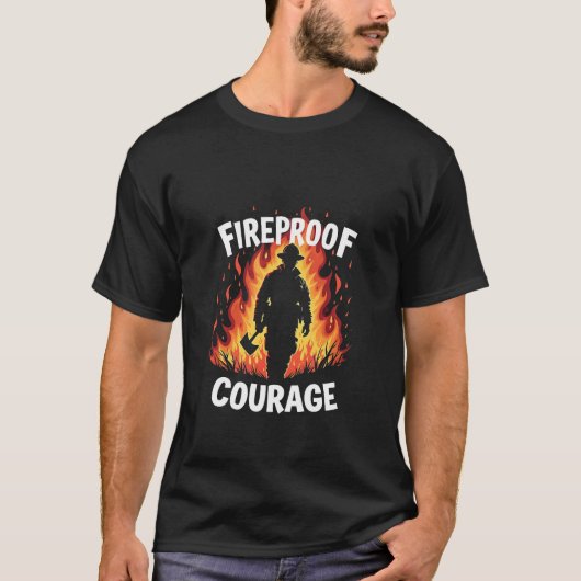 耐火の勇気ファイアファイタープライドファイアマン Tシャツ (正面)