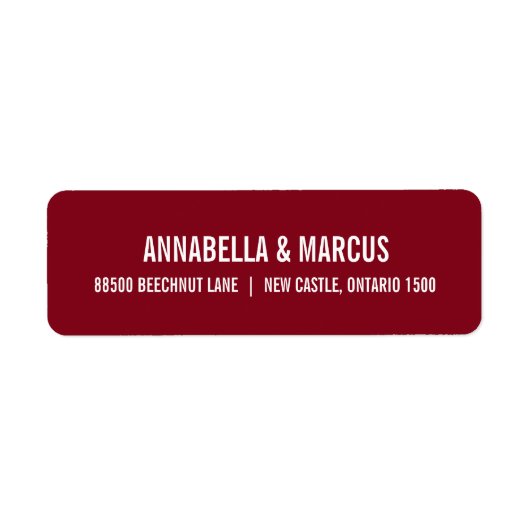 耐火ヴィンテージタイポグラフィ差出人住所ラベル ラベル (正面)