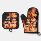 耐炎パパのBBQアーマー 鍋つかみ&鍋敷きセット (正面)