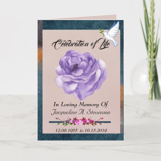 耐用命モダン令の折り畳みお祝い プログラム (正面)