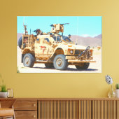 耐鉱山耐アンブシュ保護ービークル40x60 キャンバスプリント (インサイチュ (リビング))