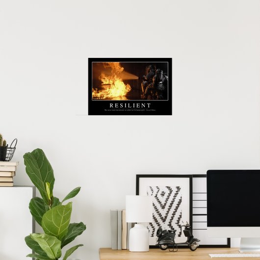 耐障害性:感動的引用文 ポスター (ホームオフィス)