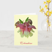 耕された鳩のメッセージカード カード (黄色い花)