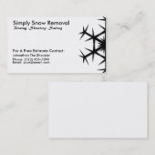 耕すシンプルな雪のシャベルで掘ること取り外しカード 名刺 (正面/裏面)