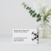 耕すシンプルな雪のシャベルで掘ること取り外しカード 名刺 (スタンド正面)