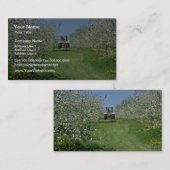 耕す白いリンゴ園ノバスコシアのflowe 名刺 (正面/裏面)