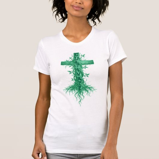 耕す - 信仰、神、そしてキリスト教の献身 Tシャツ (正面)